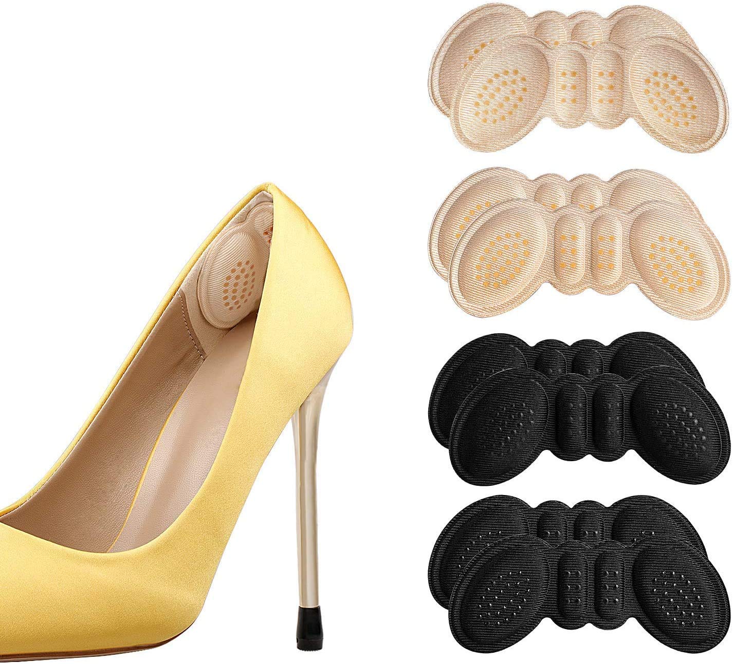 MAYCREATE 4 Pair Fabric Sticky Shoe Back Heel Insoles Protector Liner Pads Sponge Cushion Shoe Pads Liner Back Heel Inserts Insoles Heel Grip Liners Sticker MAYCREATE 4 Pair Fabric Sticky Shoe Back Heel Insoles Protector Liner Pads Sponge Cushion Shoe Pads Liner Back Heel Inserts Insoles Heel Grip Liners Sticker